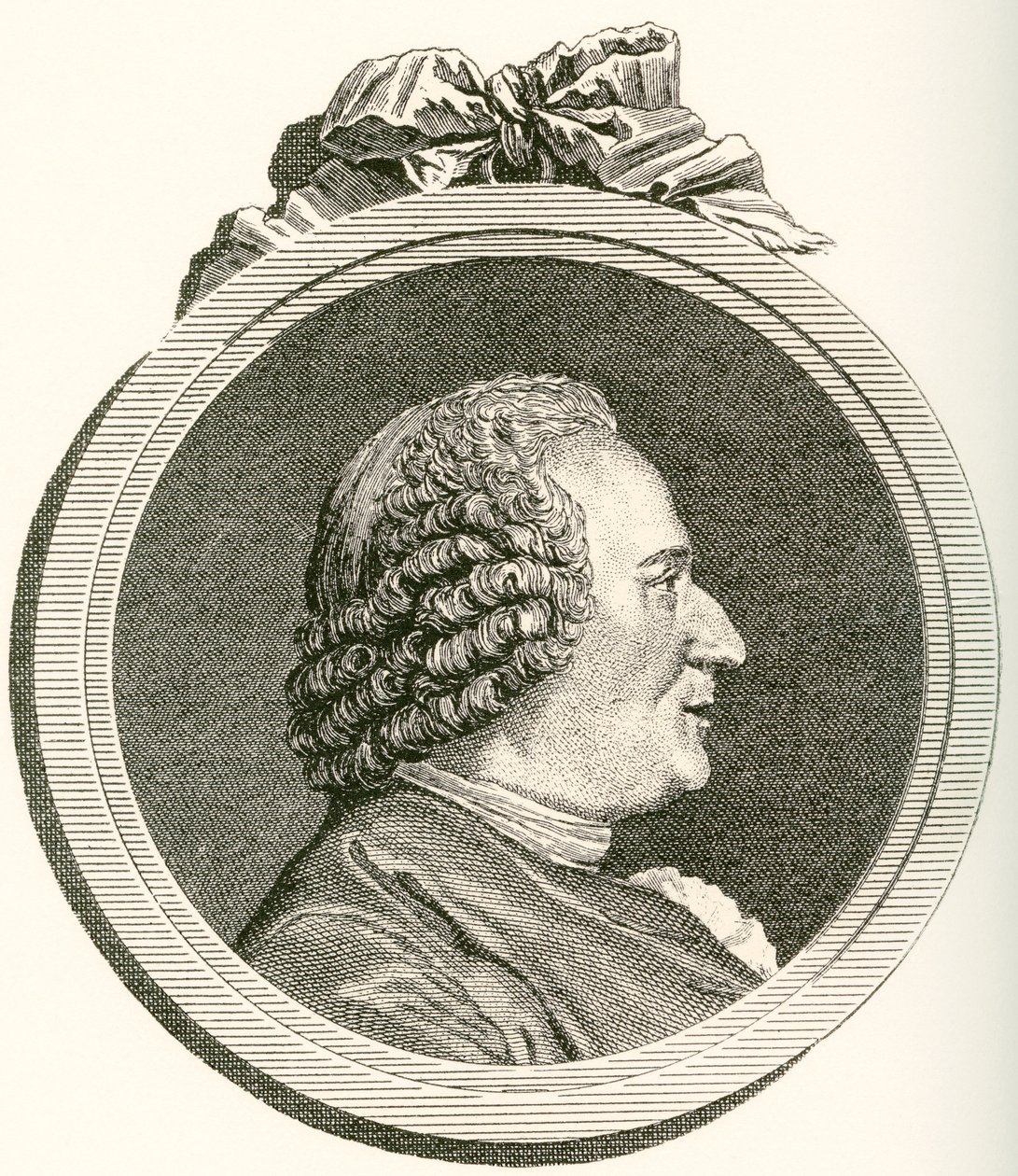 Denis Diderot, 1713 1784. Francouzský filozof, umělecký kritik a spisovatel. Z Les Heures Libres vydané v roce 1908. od French School