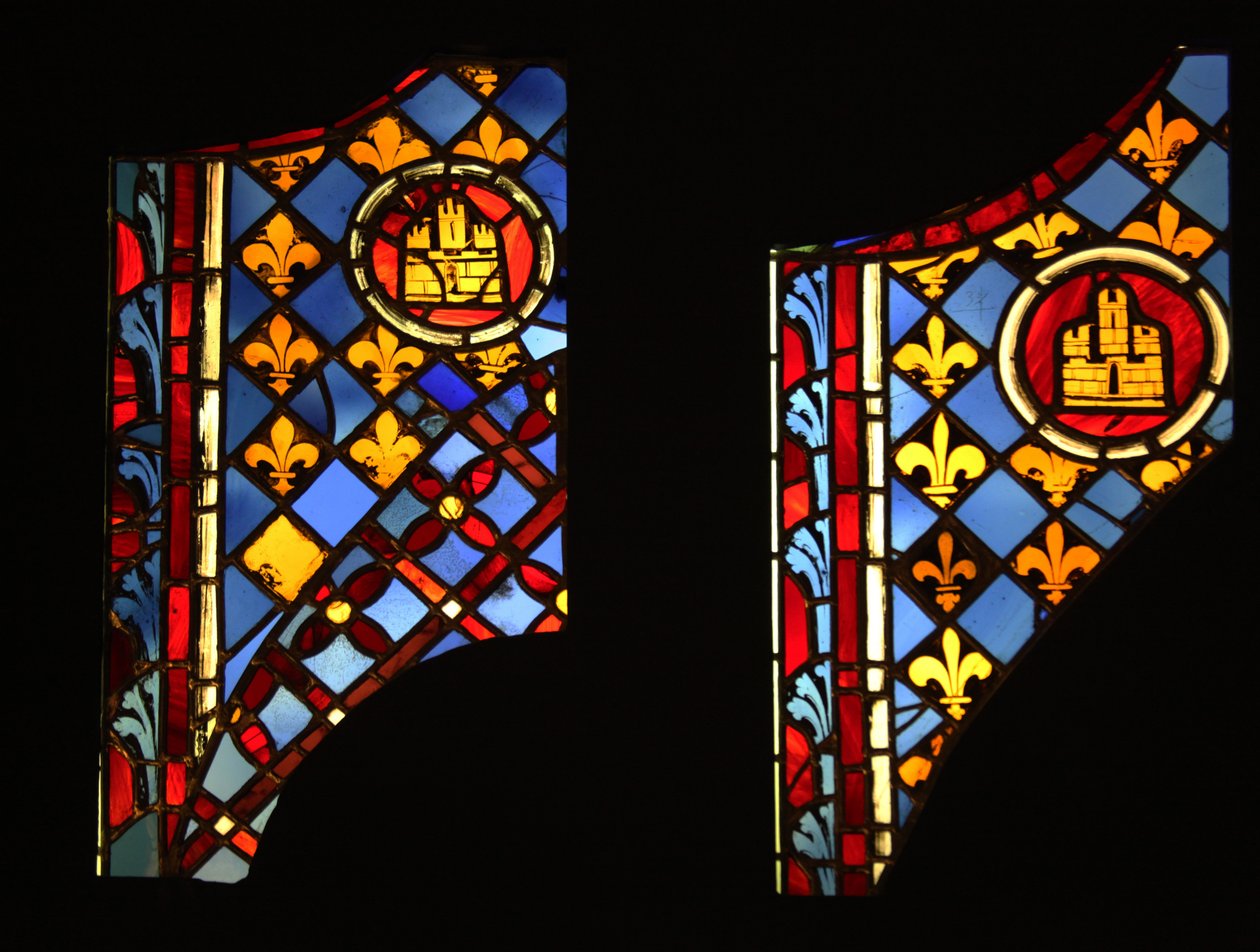 Zobrazující heraldické panely, ex Ste Chapelle od French School
