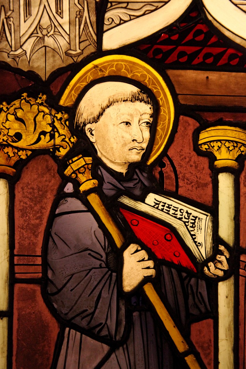 Zobrazující svatého Bernarda, původem z Horního Rýna od French School