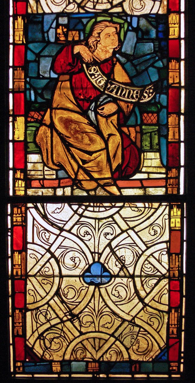 Zobrazující svatého Jana: Grisaille z Chapelle du Chateau, Rouen? od French School