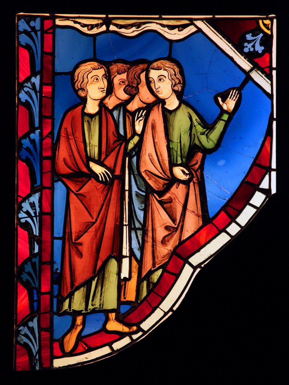 Zobrazující skupinu lidí, ex Ste Chapelle, Bay G od French School