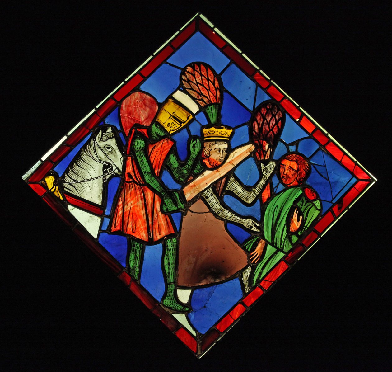 Zobrazování rytíře zabíjí krále, ex Ste Chapelle od French School