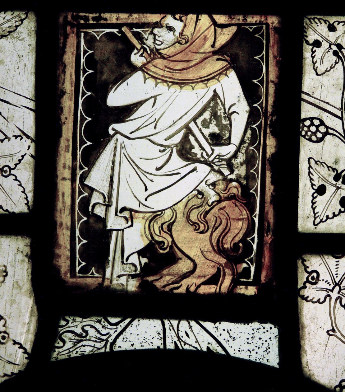 Zobrazující grisaille s groteskami; z Normandie od French School