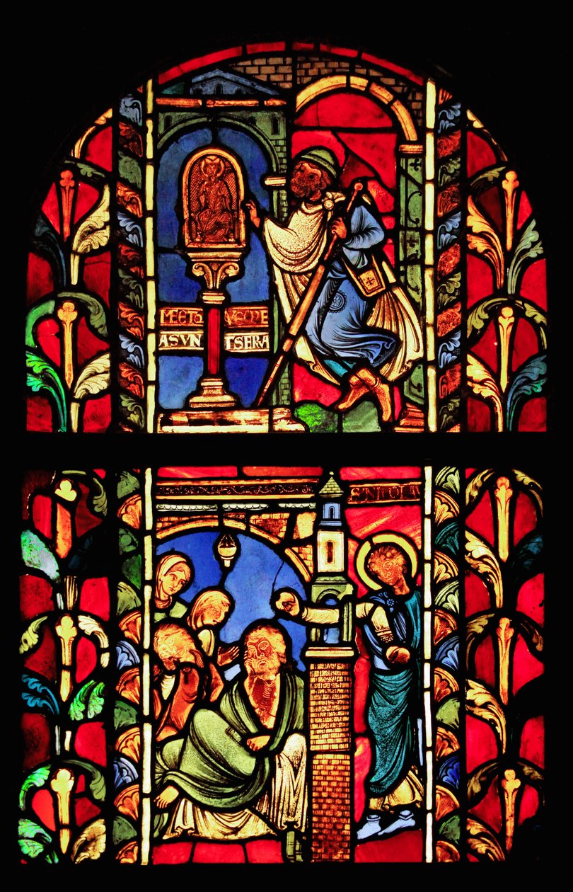 Zobrazující okno svatého Mikuláše (ex Troyes Cathedral) od French School
