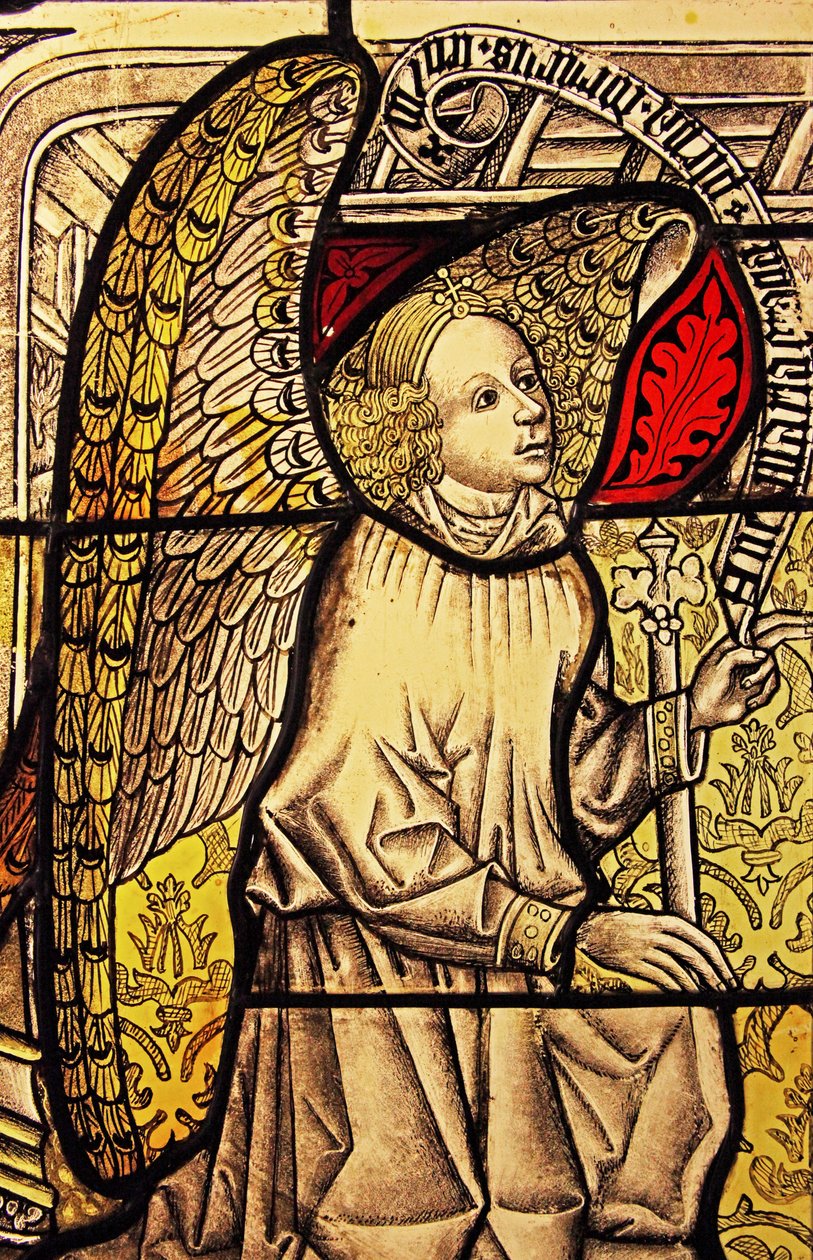 Zobrazující anděla Gabriela při Zvěstování, původem z Horního Rýna od French School