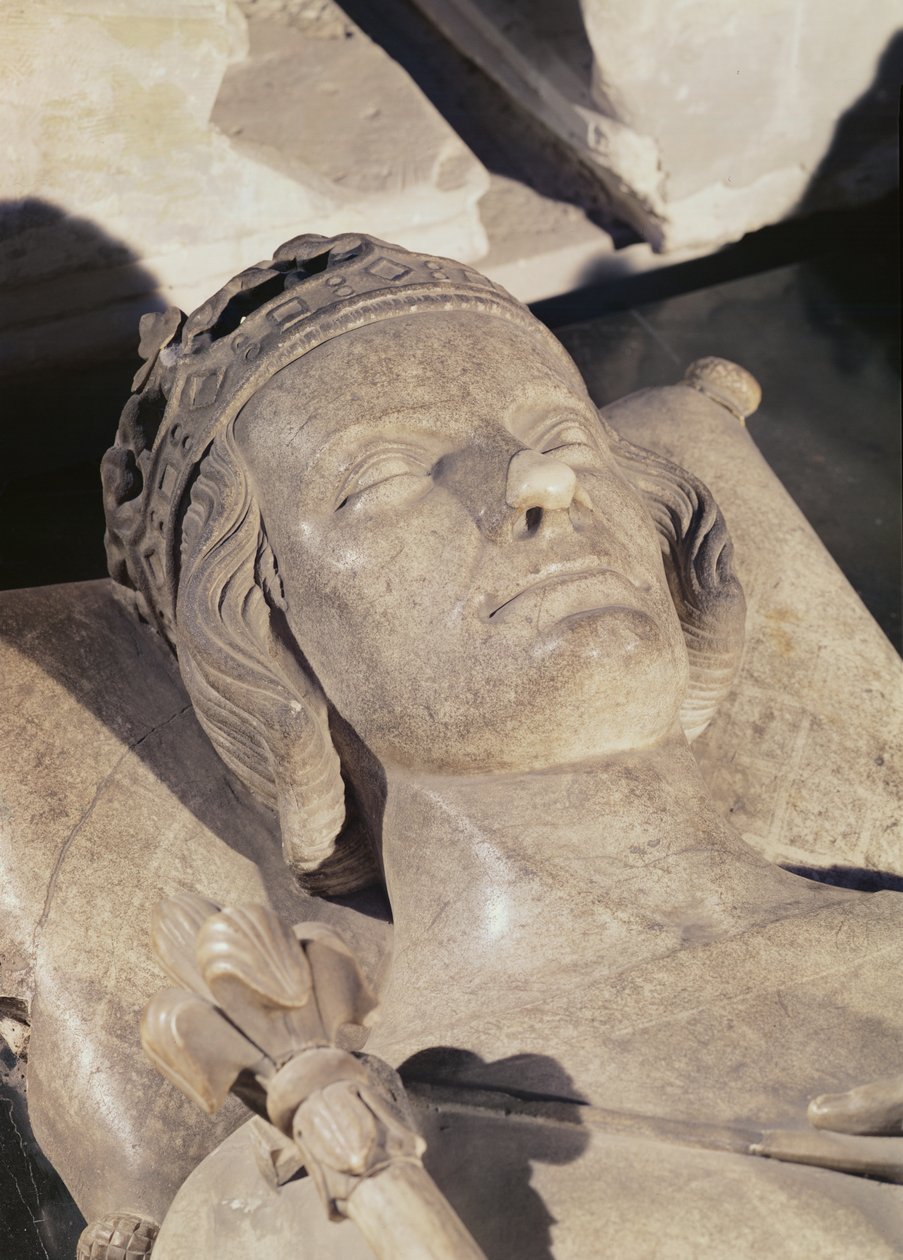 Detail podobizny Filipa III., The Bold (mramor) od French School
