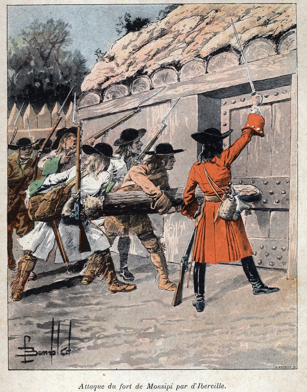 Objevená Kanada: Útok na Fort Monsipi (Moose, pak Saint Louis nebo Saint Louis) od Pierre Le Moyne d