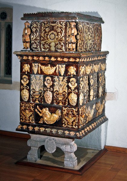 Domácí sporák, c. 1705 (keramika) od French School