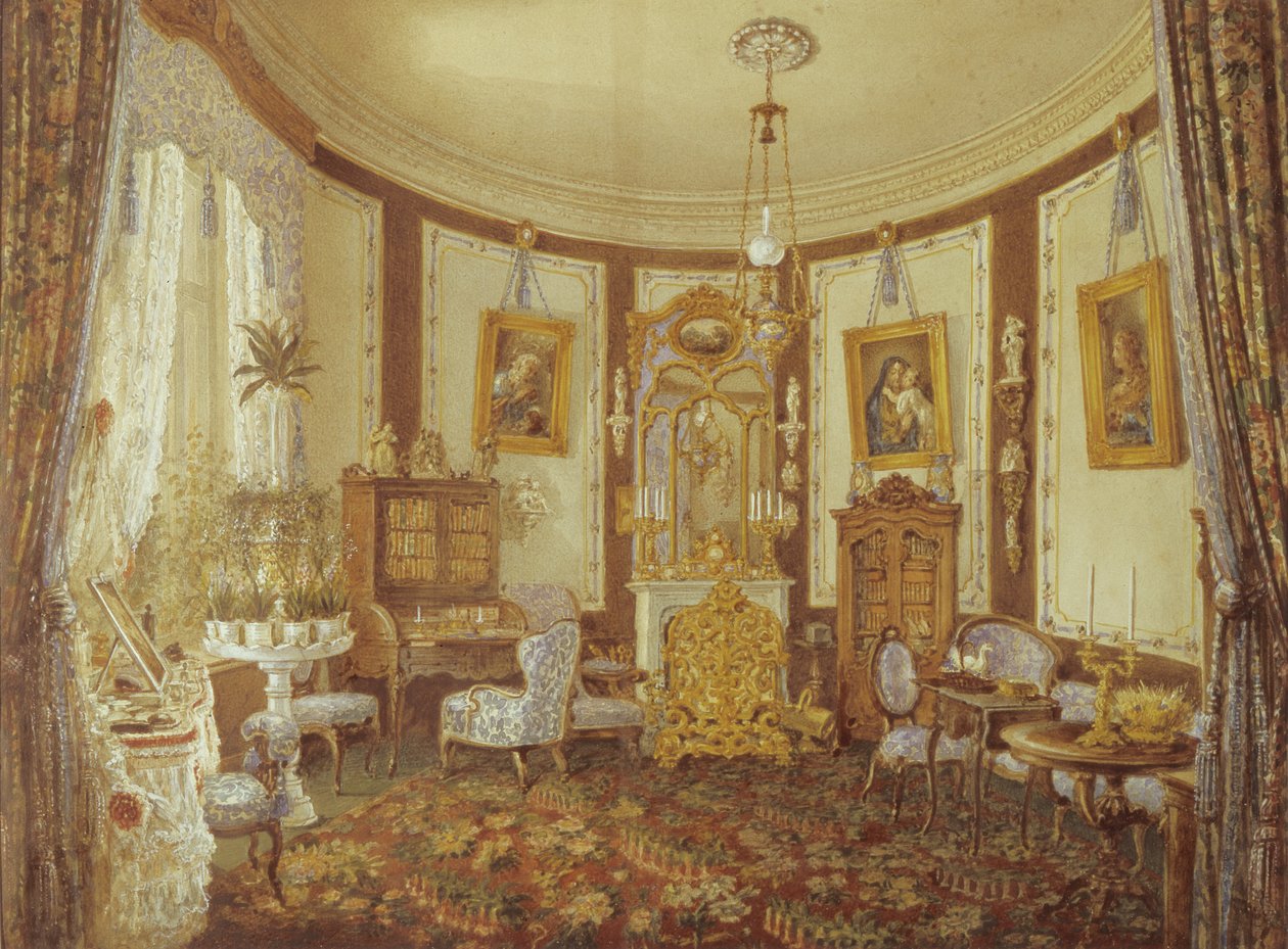 Přijímací místnost zámku de Sache (wc na papíře) od French School