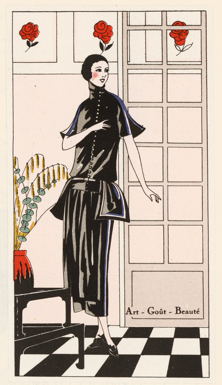 Návrh šatů Jean Patou od French School