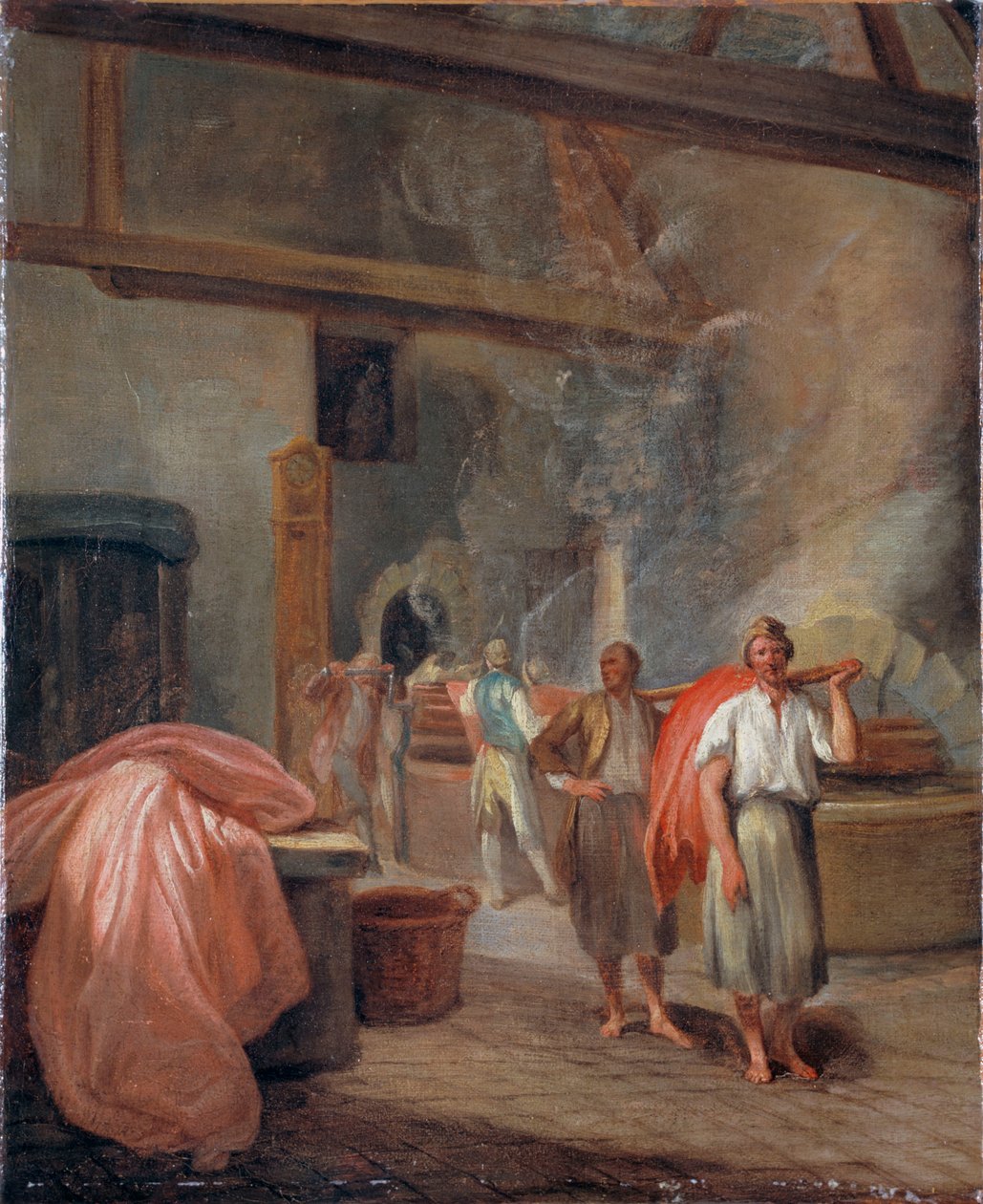 Barvířská dílna u Gobelínů, francouzských výrobců gobelínů od French School