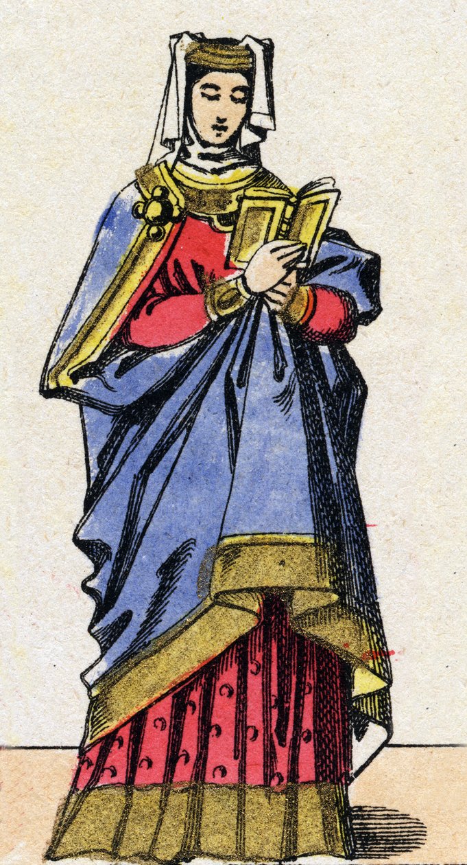 Dynastie Kapetovců: Portrét Blanche de Castille od French School