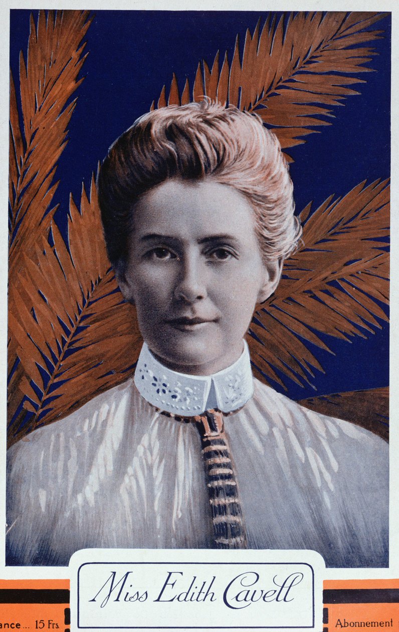 Edith Cavell (1865-1915) z Le Petit Journal, 1915 od French School