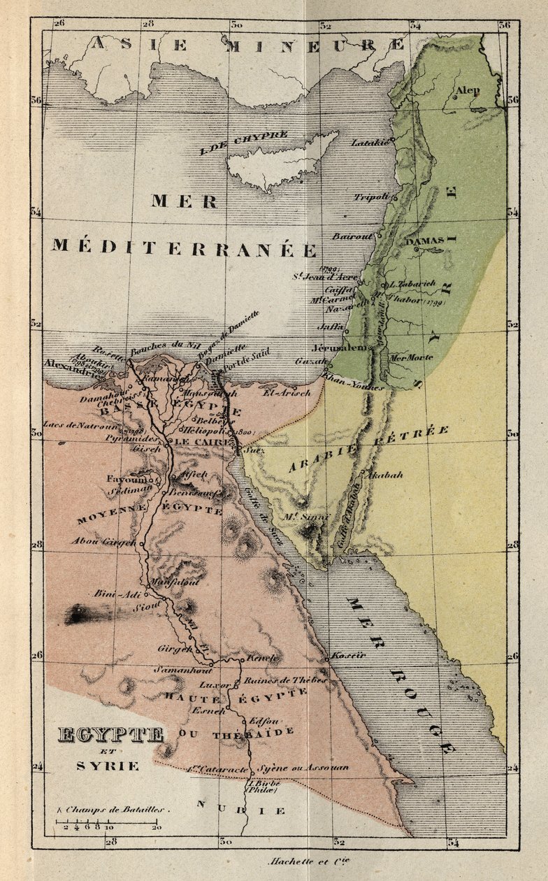 Egypt a Sýrie v 19. století - rytina v „Histoire de France“ od Victora Duruye (1811-1894) - 1882 od French School