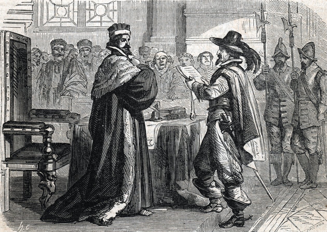 Osmá náboženská válka, Den barikád - (rytina) 1864 od French School