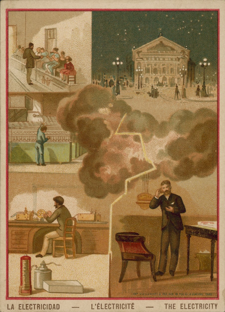 Elektřina (chromolit) od French School