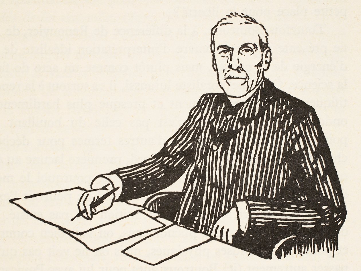 Emile Boutroux, kopie Boris Mestchersky (zemř. 1957), ilustrace z knihy Histoire de la Nation Francaise, Sciences, Volumes I & II, autor Gabriel Hanotaux (1853-1944), 1924 od French School
