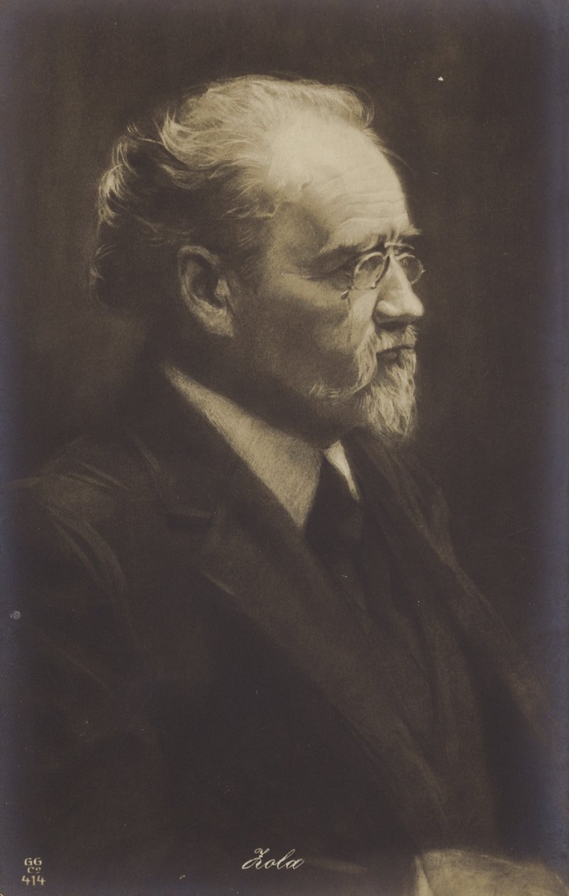 Emile Zola (1840-1902), francouzský spisovatel, novinář a dramatik (litografie) od French School