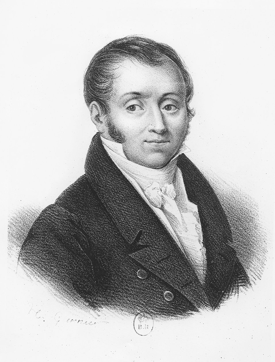 Emmanuel, hrabě z Las Cases (rytina) od French School