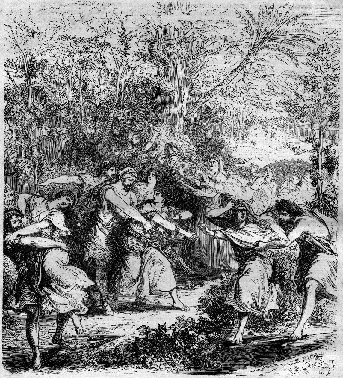 Císař Nicephorus III Botaniates (1001-1081), byzantský císař v letech 1078 až 1081, nechal mladé chlapce a dívky unést. Rytina v „Histoire des Papes-Rois-Queen and Empereurs a travers les století“ od Maurice Lachatre od French School