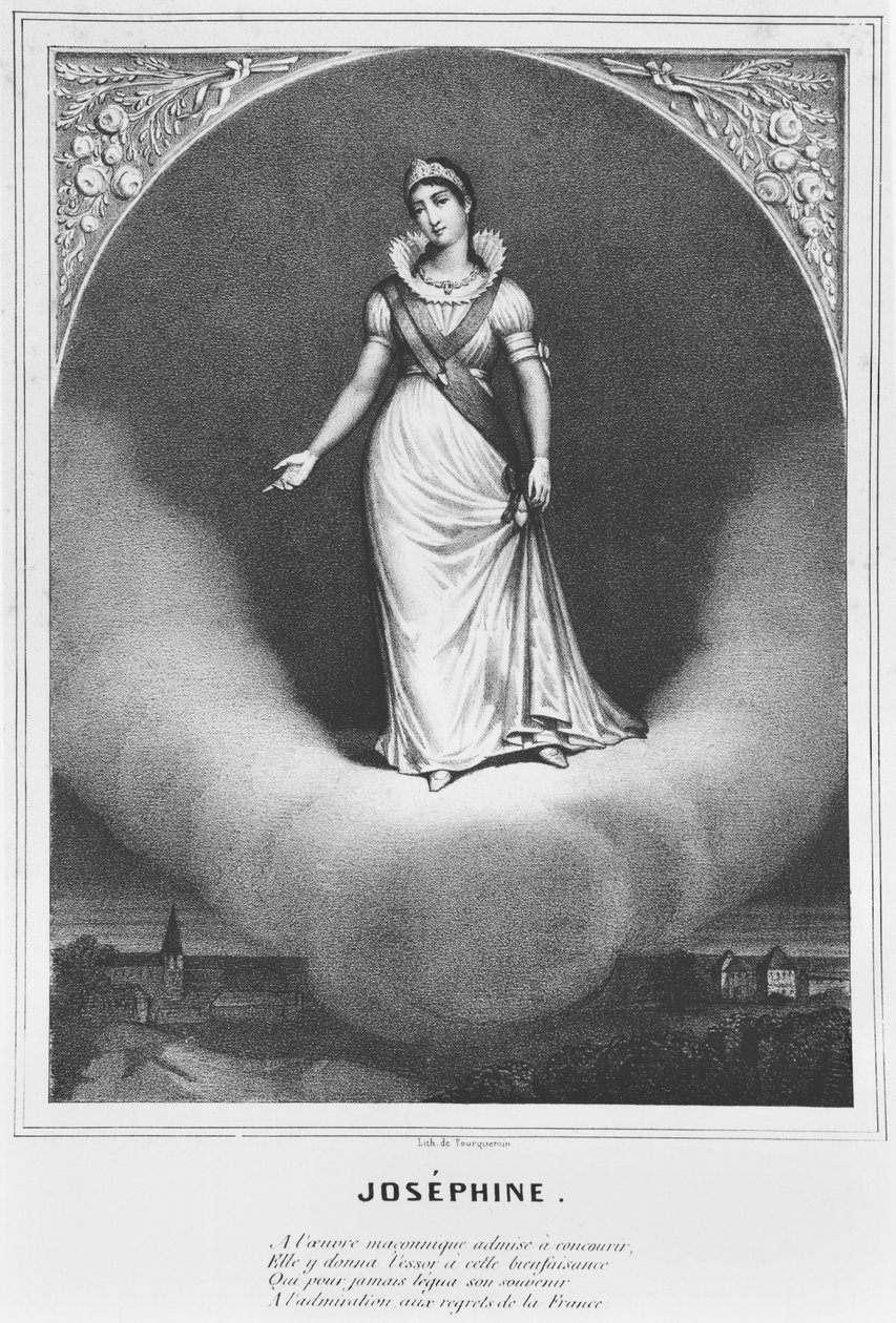 Císařovna Josephine de Beauharnais (1763-1814) a svobodné zednářství, kolem 1846 od French School