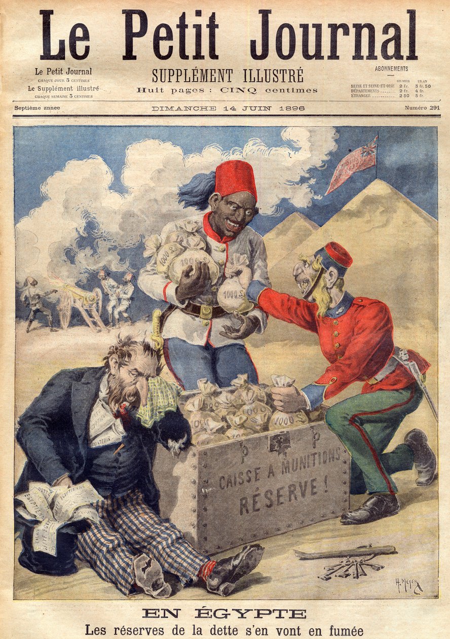 Anglie vložila ruku na rezervy egyptského dluhu k financování vojenské operace v červnu 1896 - ilustrace z 