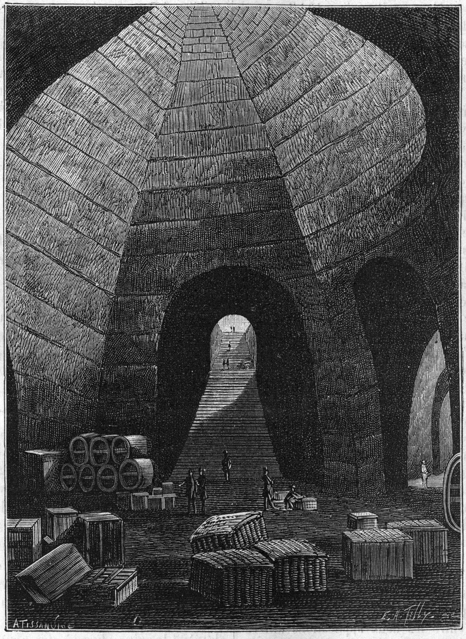 Vstup do sklepů šampaňského domu Theophile Roederer založeného v Remeši v roce 1864. od French School
