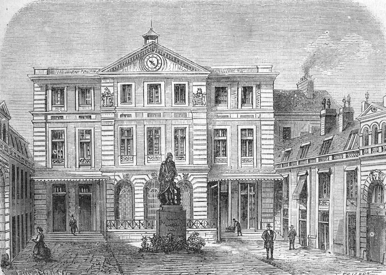 Vstupní nádvoří Imperiale Imperial Imprimerie sídlící tehdy v hotelu de Rohan - (rytina) 1864 od French School