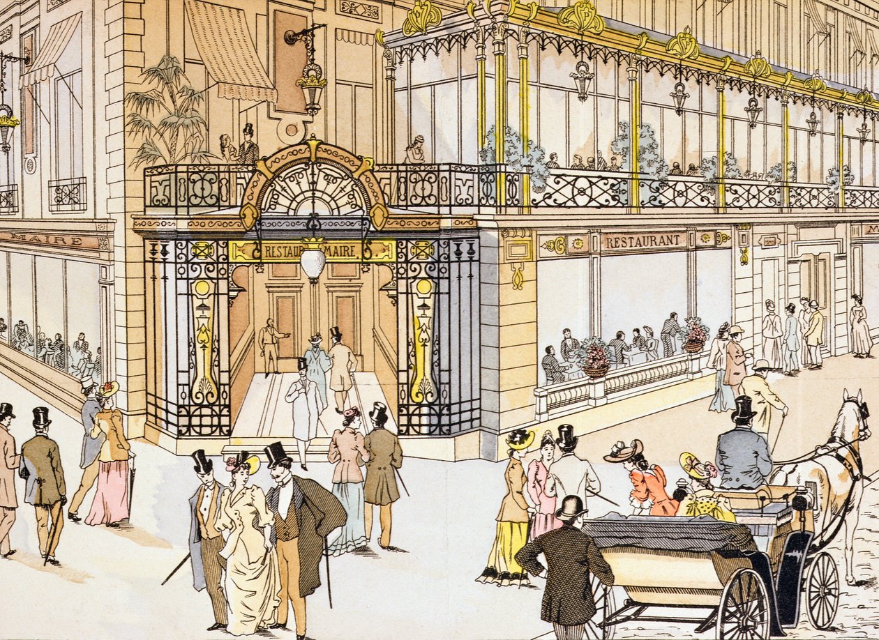 Vchod do restaurace Le Maire v Paříži, c.1895 od French School