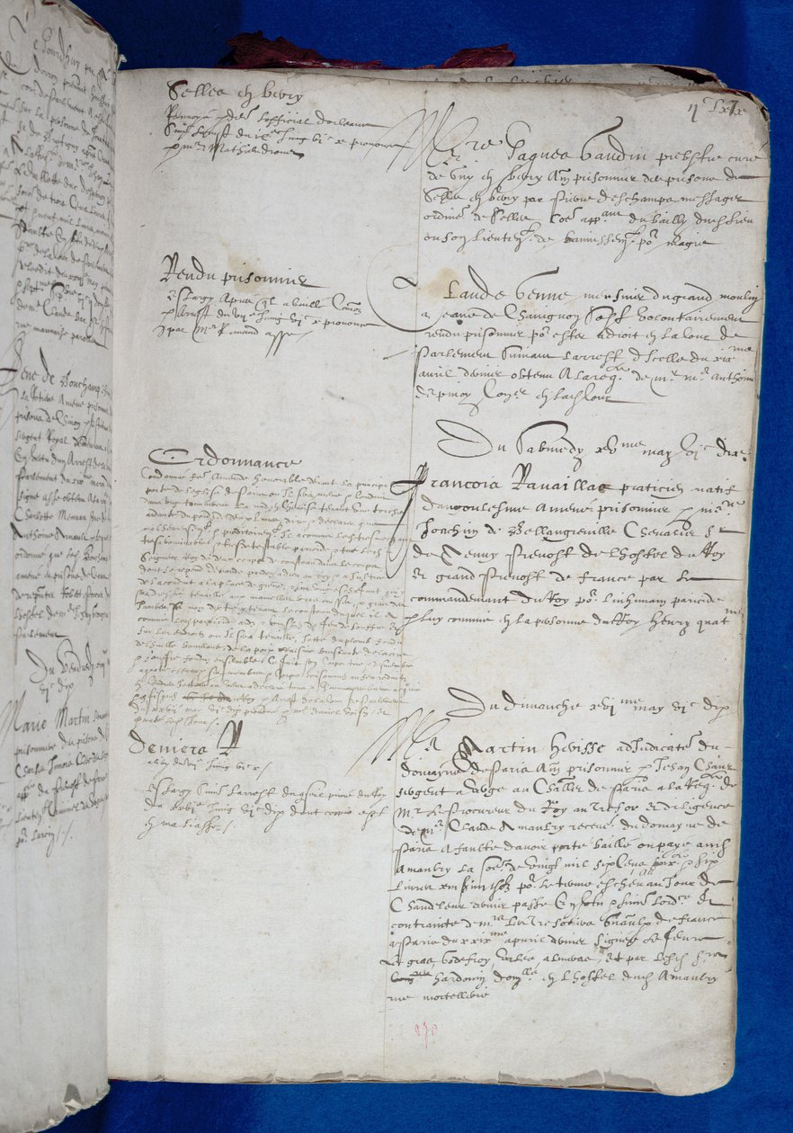 Zápis do vězeňského rejstříku Grand Chatelet Francois Ravaillac, 1610 od French School