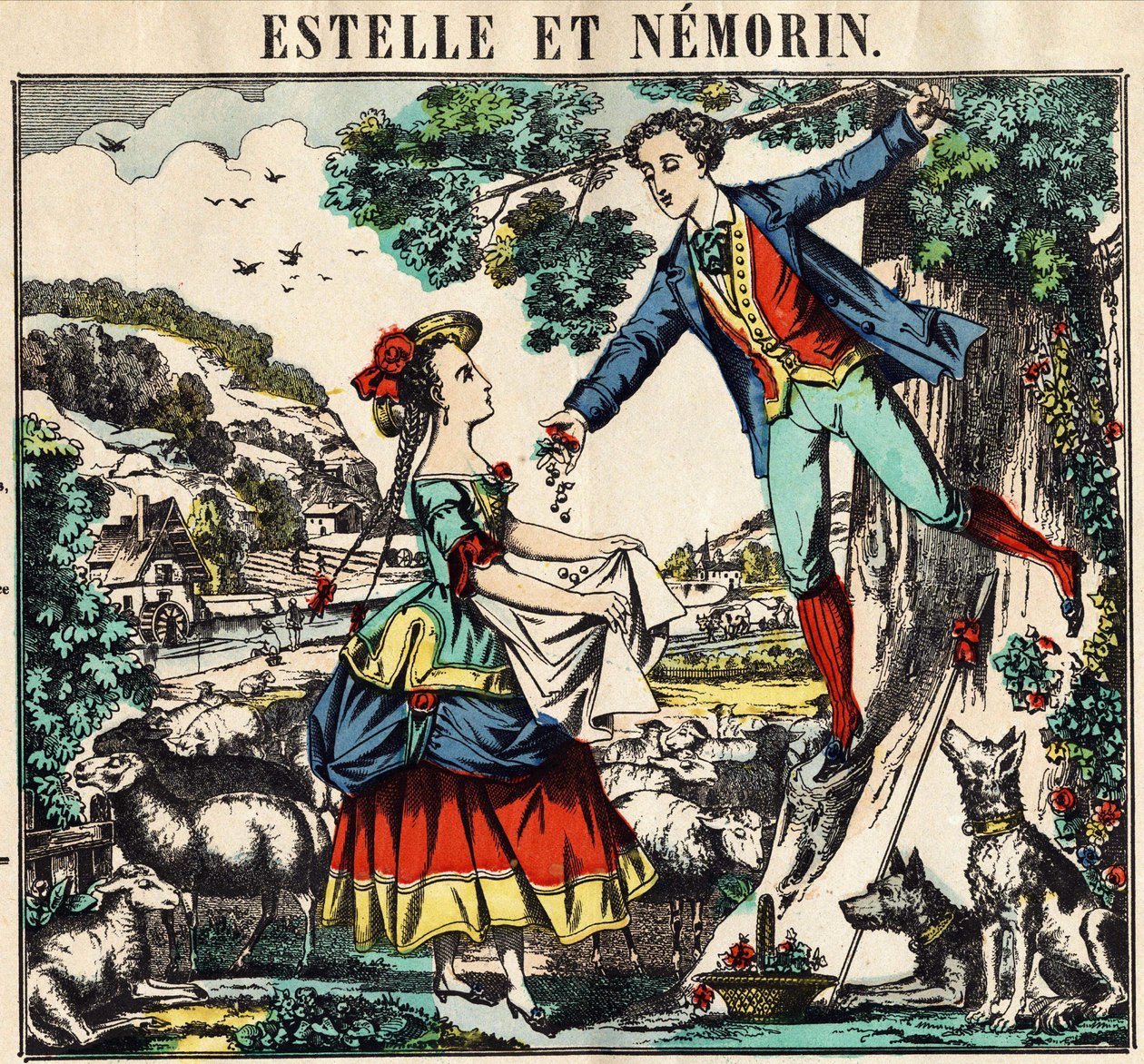 Estelle a Nemorin. Obrázek Epinal od French School