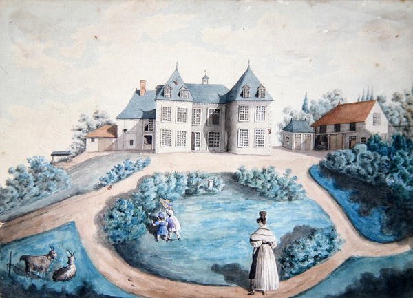 Evokace ‚Lys dans la Vallee‘, román od Honore Balzaca (1799-1850) (akvarel na papíře) od French School