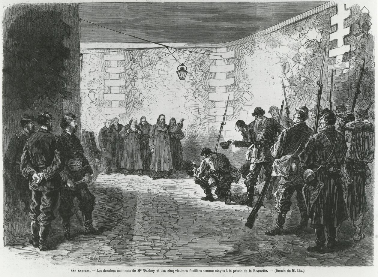 Poprava Georgese Darboye, 24. března 1871 (rytina) od French School