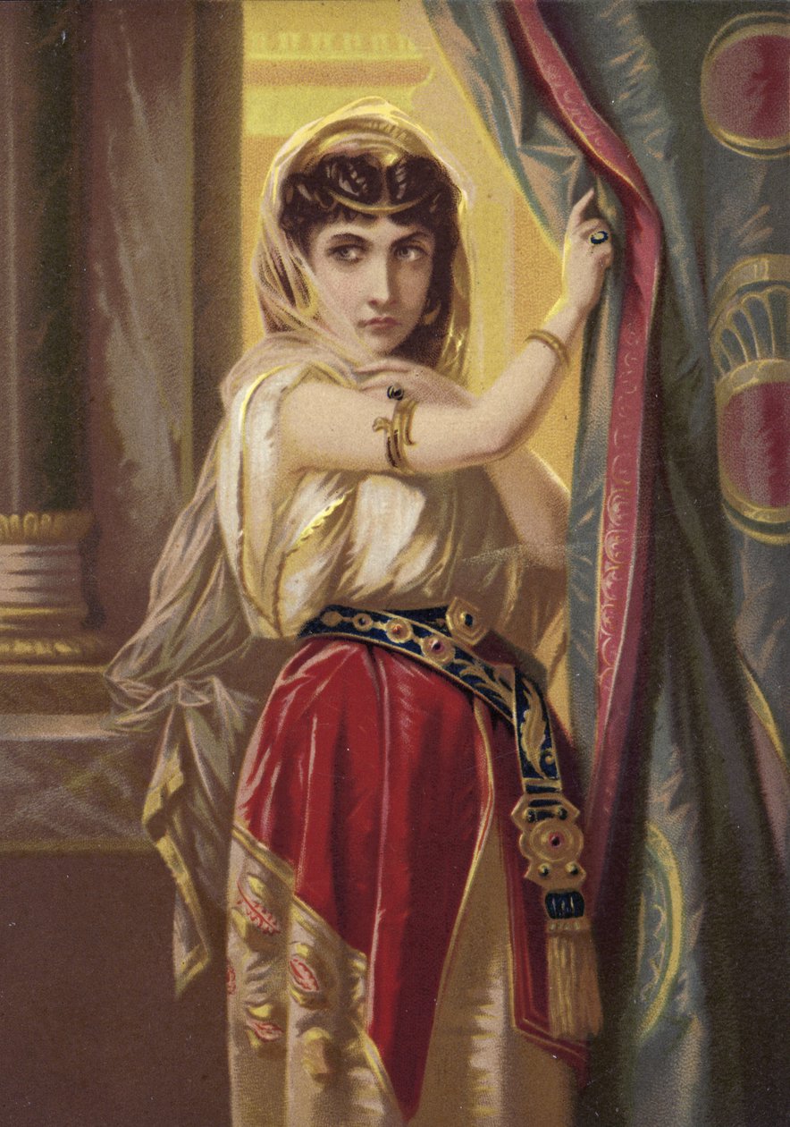 Exotická dívka se zlatými šperky (chromolit) od French School
