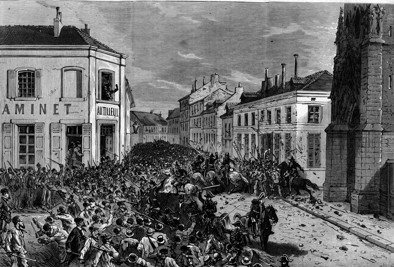 Vyhoštění maristů z Tourcoingu na základě dekretů z března 1880 přijatých Julesem Ferrym a odebrání práva vyučovat členy nepovolených náboženských kongregací: policie rozehnala jezdce, kteří byli nepřátelští k vyhoštění maristů, a znovu od French School