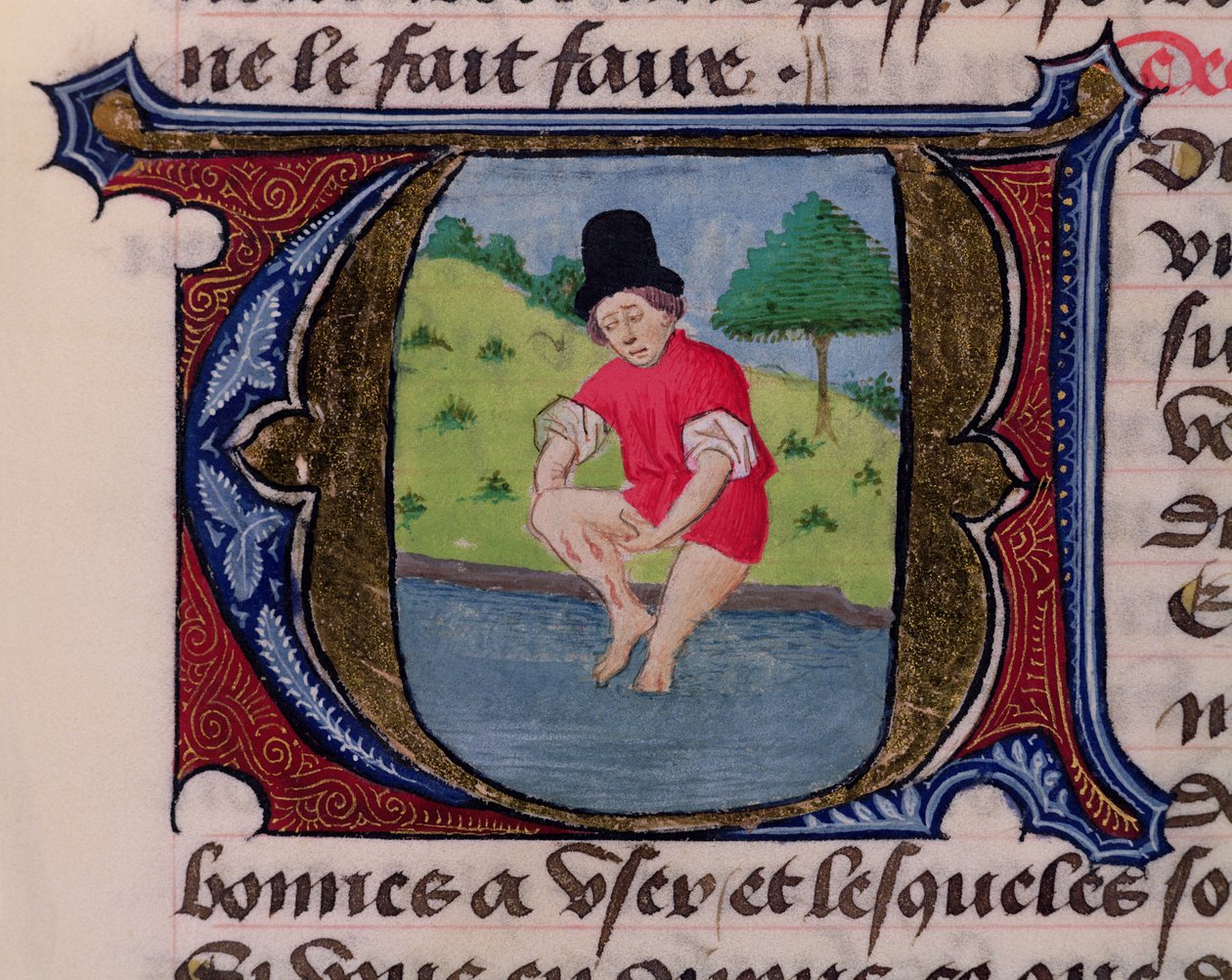 F.27v Leaching, z Traite de Mediecine od Hildebranda dr Florence, 1356 od French School
