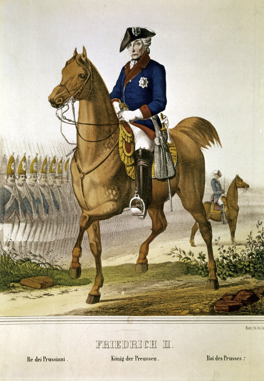 FRIDRICH II. "VELIKÝ": (1712-1786) (tisk) od French School