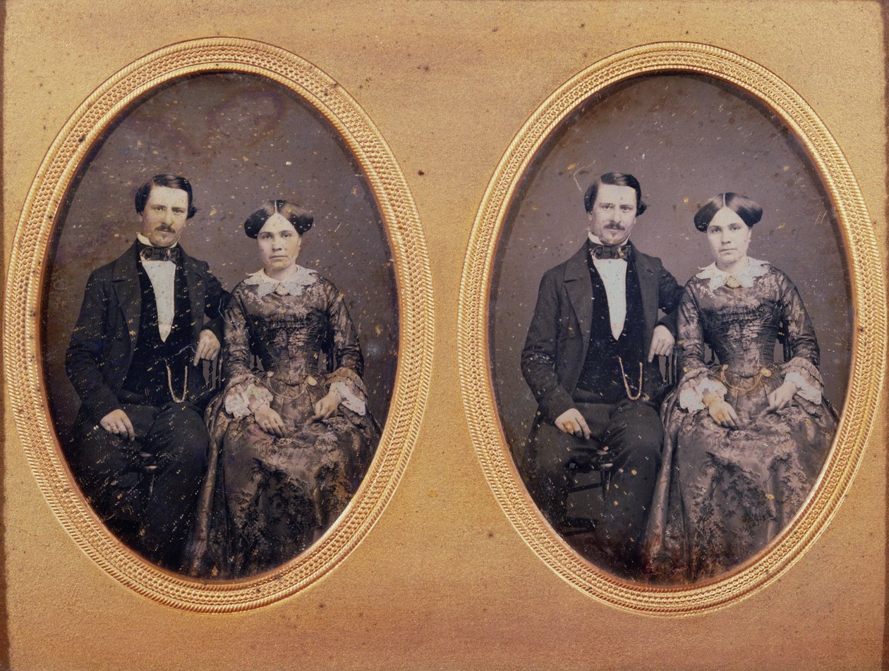 Rodinná skupina, kolem 1840 (daguerrotypie) od French School