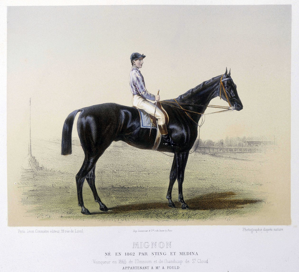 Slavný dostihový kůň - v "Kentaur"" 1866 od French School