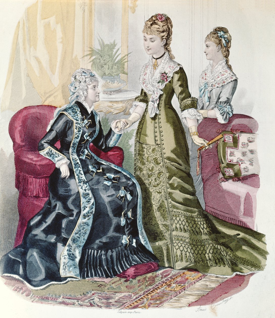 Móda druhé říše od La Mode Illustrée od French School