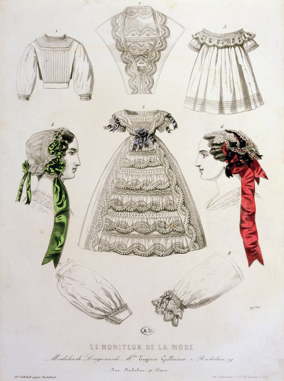 Módní talíř od Le Moniteur de la Mode, 1854 od French School