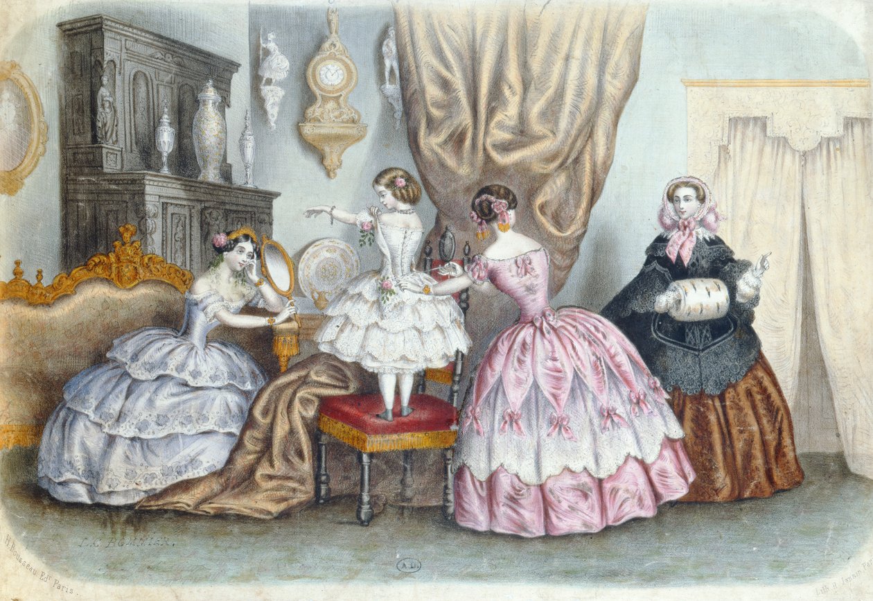Módní talíř, od la Mode Illustree;, kolem 1860 od French School