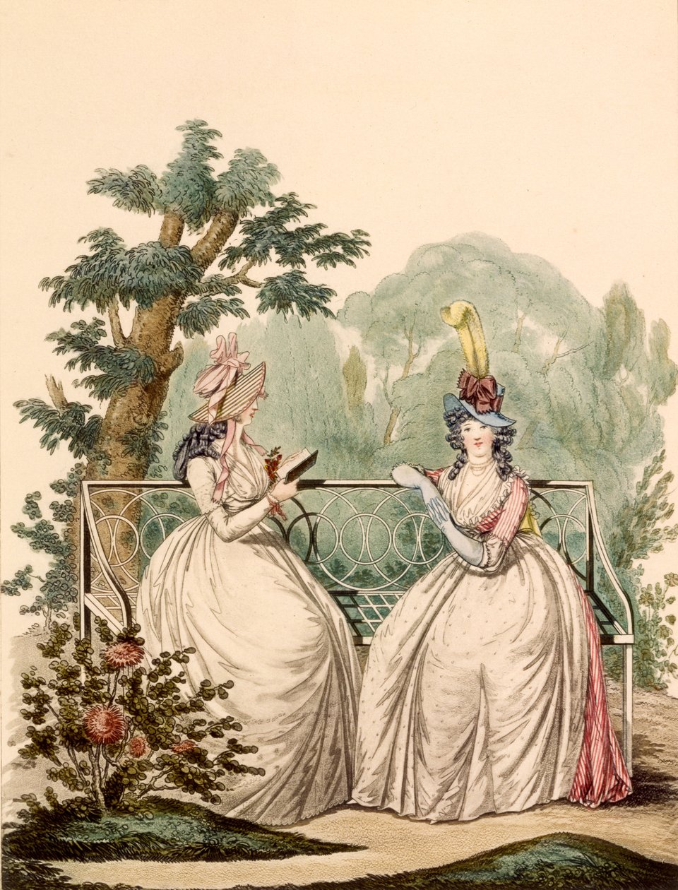 Módní deska dam v letních denních šatech - Modes Anglaises, 1794 od French School