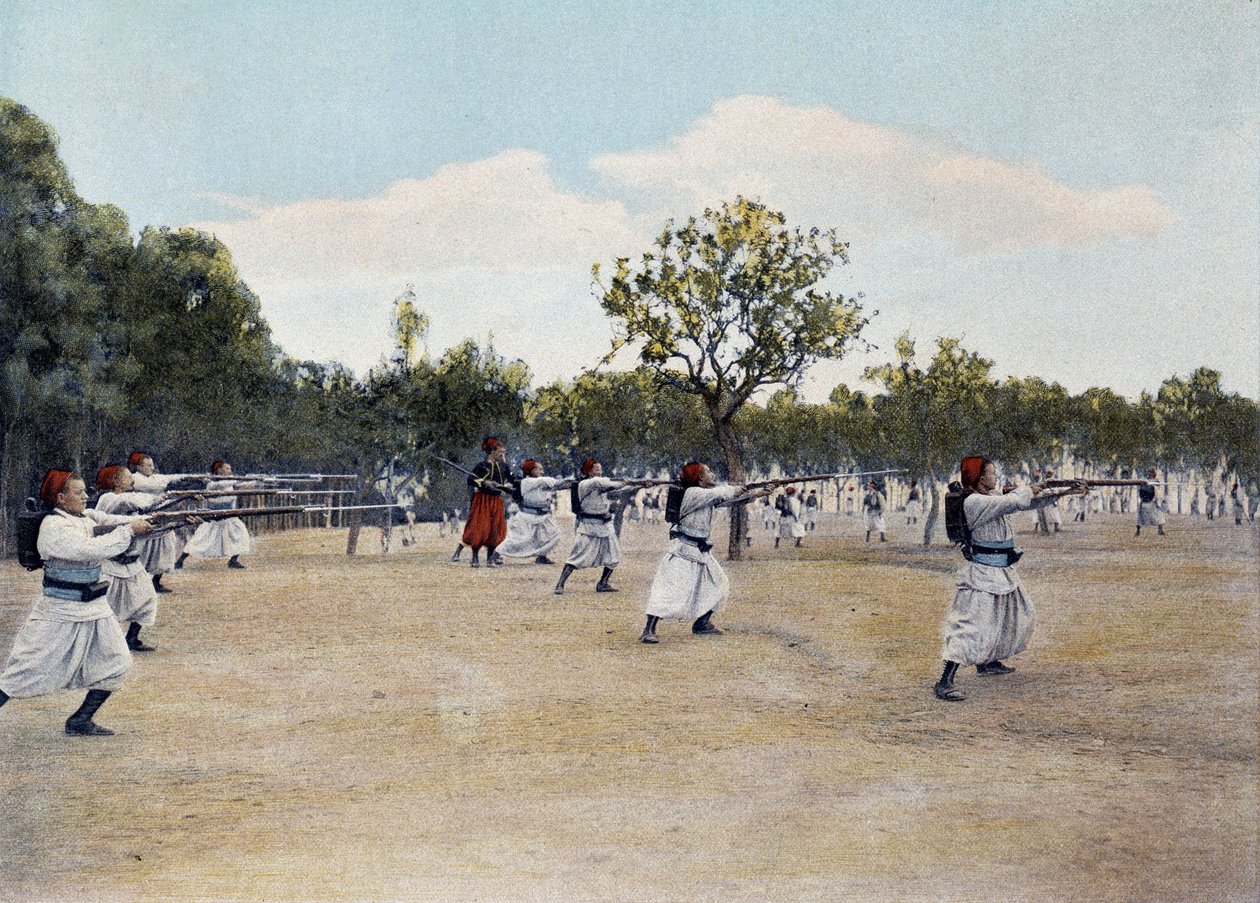 Šerm na Baionette - v "" Album militaire "" - Zouaves od French School