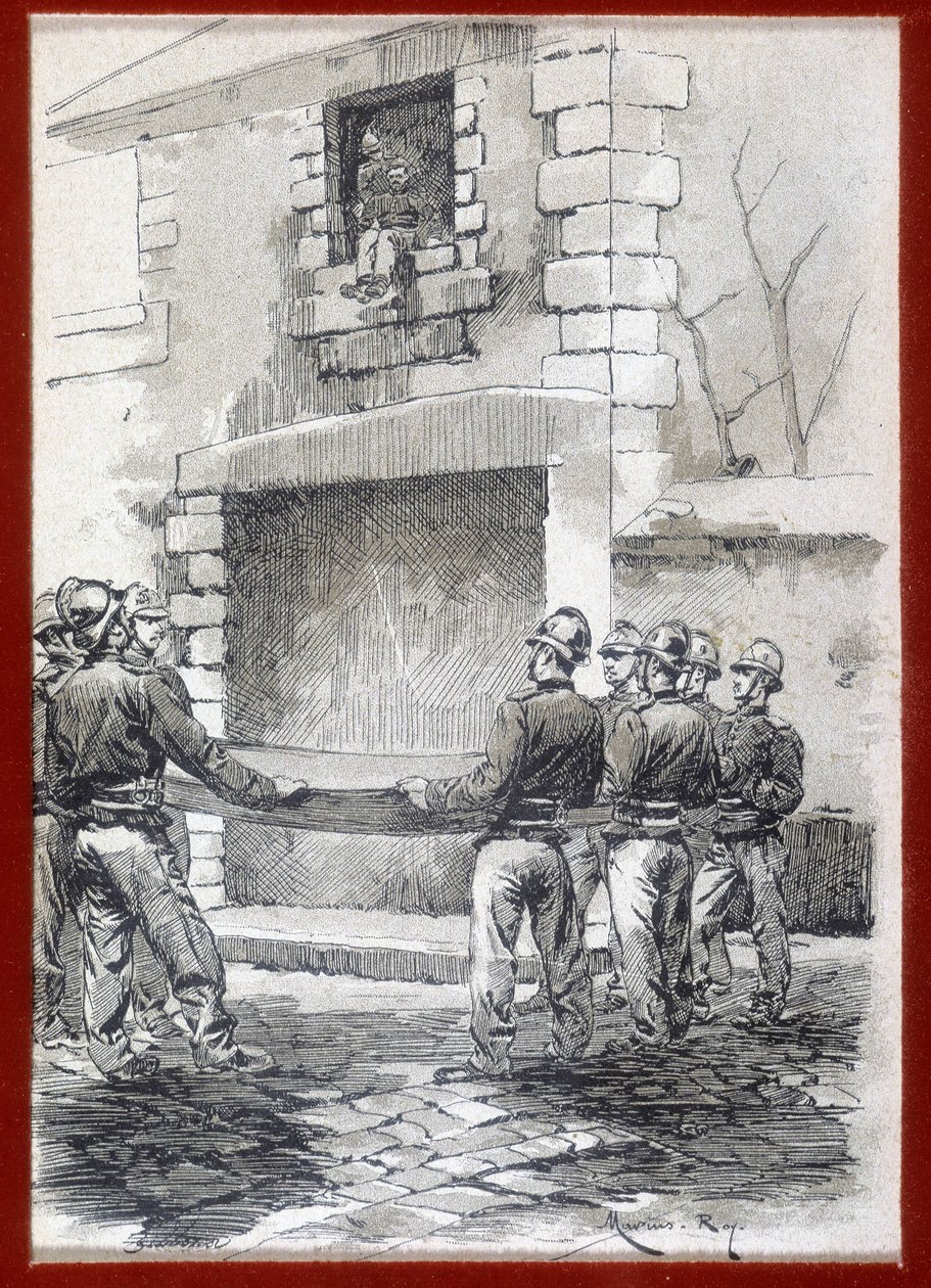 Hasiči, The Rescue Blanket, n. d. začátek 19. století. od French School