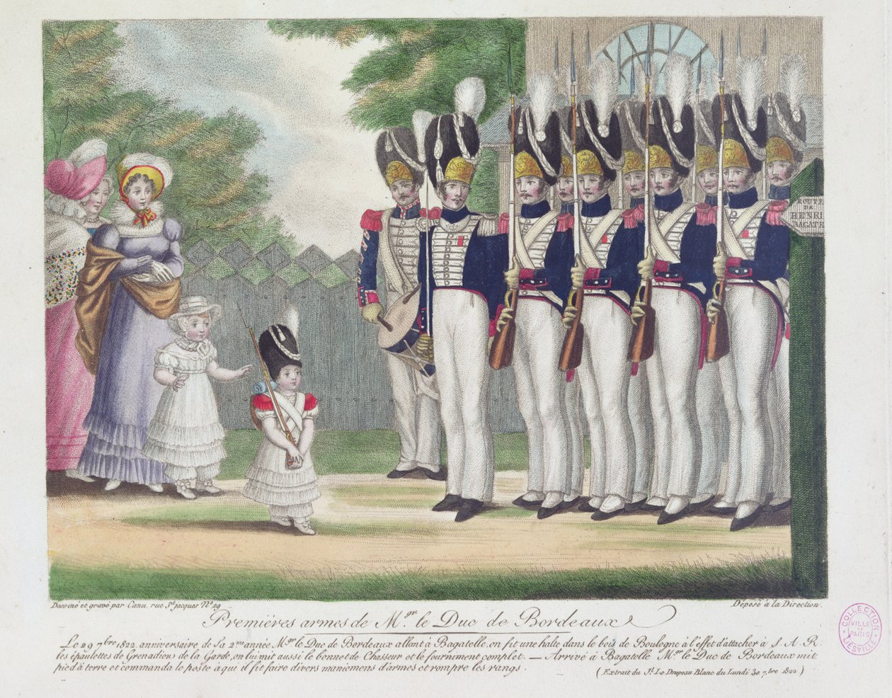 První zbraně vévody z Bordeaux, v Bagatelle, 29. září 1822, 1822 od French School
