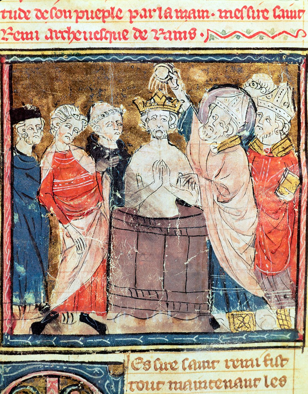 Fol.11r Svatý Remigius, biskup z Remeše od French School
