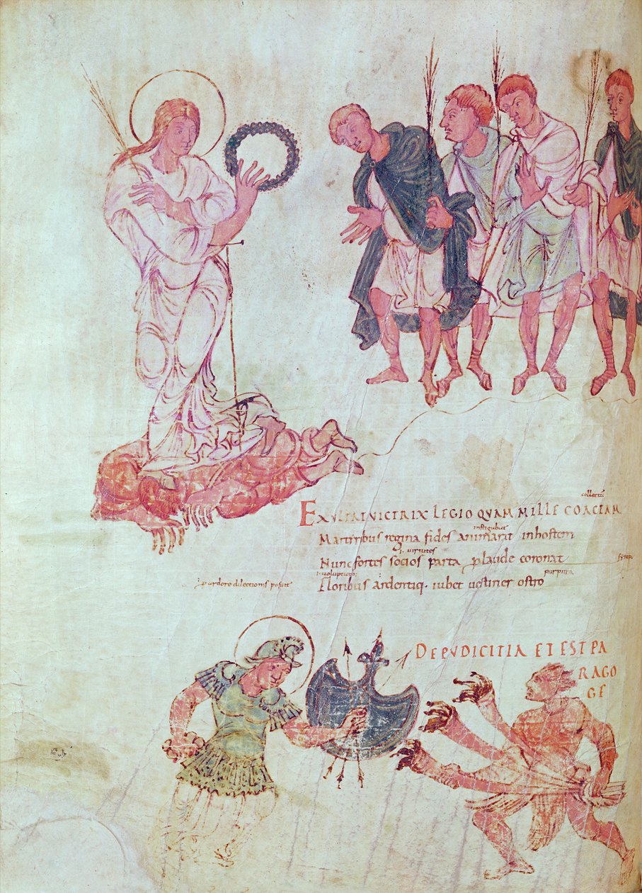 Fol.15.083 z Psychomachie od Prudentia od French School