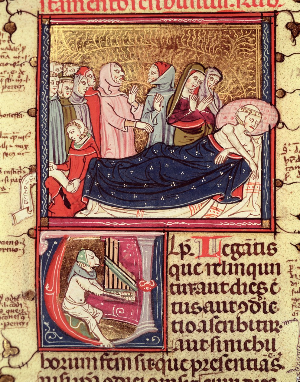 Fol.195v Umírající muž diktující svou vůli, od Justinianiho ve Fortiatu od French School
