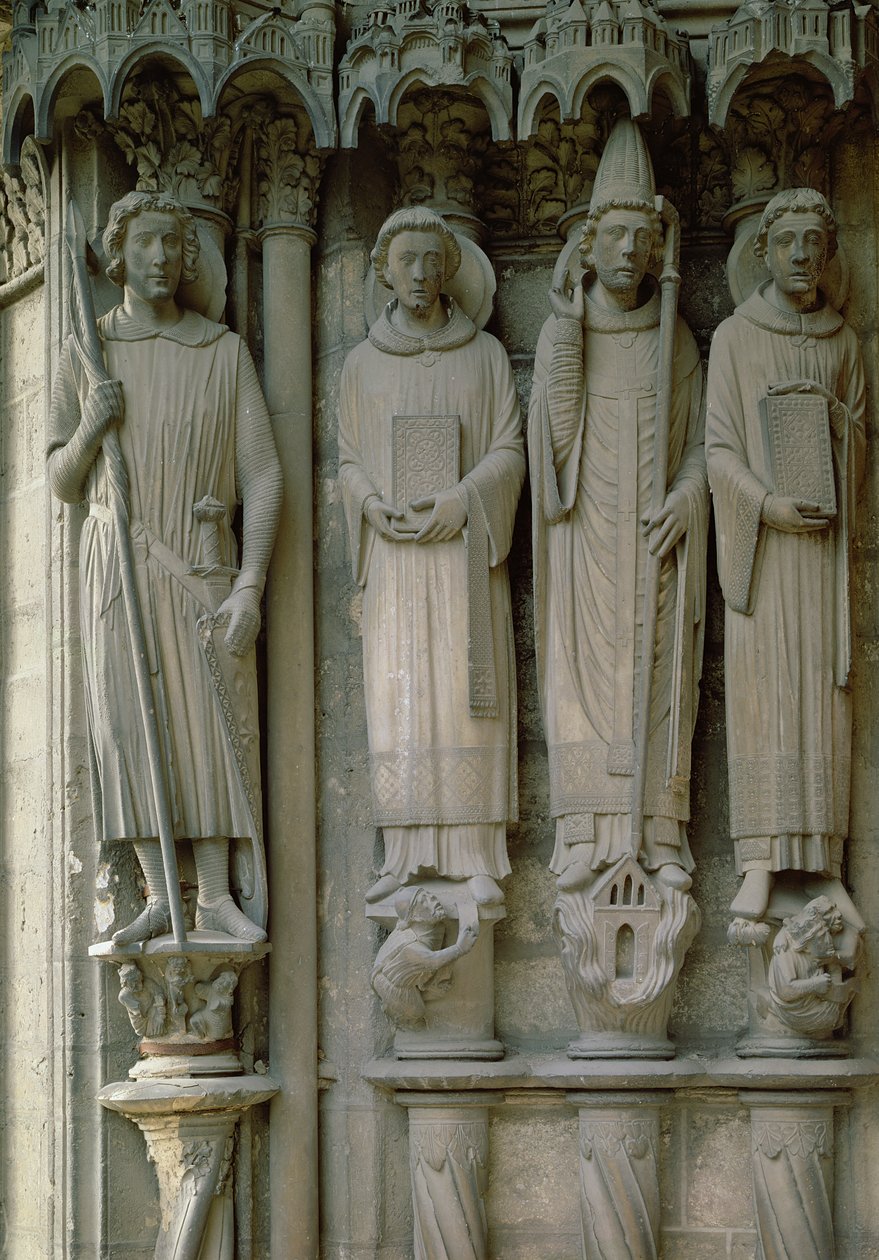 Čtyři svatí mučedníci, katedrála v Chartres, asi 12120 (kámen) od French School